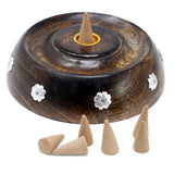 Wooden Incense Stick and Cone Burner Holder