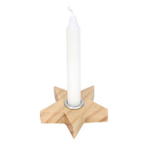 Wooden Star Spell Candle Holder Display