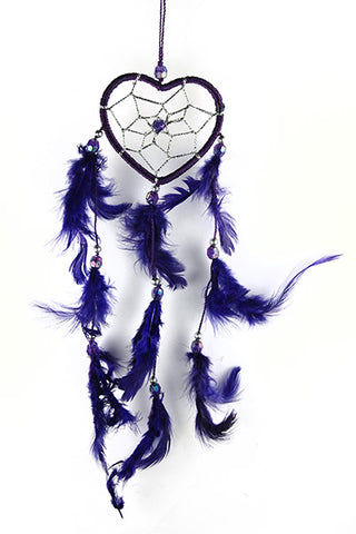 6cm Purple Heart Dreamcatcher Mystical & Magical  