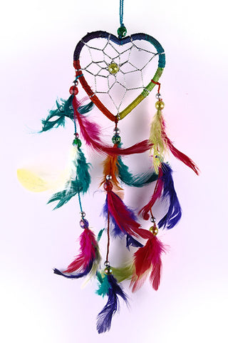 Rainbow Heart Dreamcatcher at Mystical and Magical