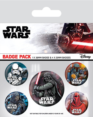 Star Wars Dark Side Badge Pack
