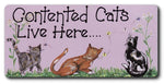 Contented Cats Live Here Smiley Fridge Magnet