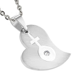 Stainless Steel Heart Female Pendant 18" chain