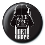 Star Wars Darth Vader Black 25mm Button Badge