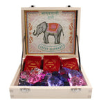 Lucky Glass Elephant Charm with Pouch