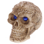 Blue Mini Celtic Skull with Gem Eyes