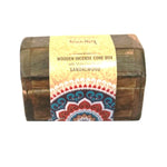 Karma Scents Wooden Incense Box - Sandalwood 10 Cones