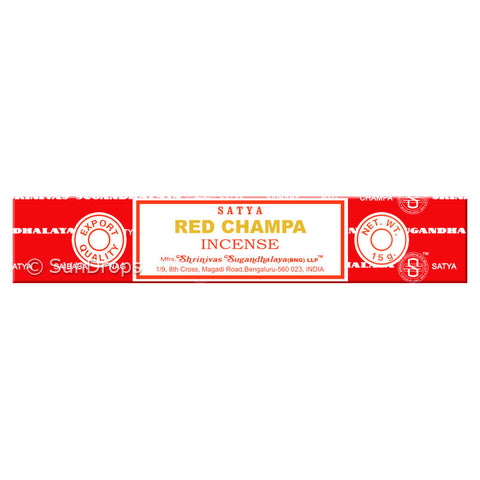 Satya Red Champa Incense Sticks 15g from Mystical and Magical Halifax