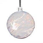Birthstone Ball April Diamond by Sienna Glass with Hanging Ribbon