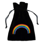Black Pouch with Rainbow drawstring Tarot Cards at Mystical and Magical