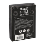 back of box Black Protection Magic Spell Candles from  Mystical and Magical Halifax