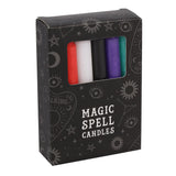 12 Multi coloured Magic Spell Candles at Mystical and Magical