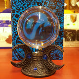 Celtic Triple Moon Crystal Ball and Stand Set
