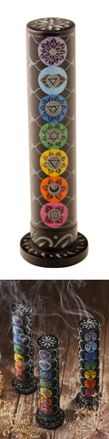 Chakra Black Painted Soapstone Incense Stick Holder