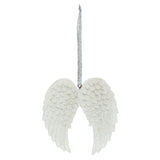 Double Angel Wing Glittered Hanging Decoration