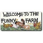 Welcome to the Funny Farm Smiley Fridge Magnet