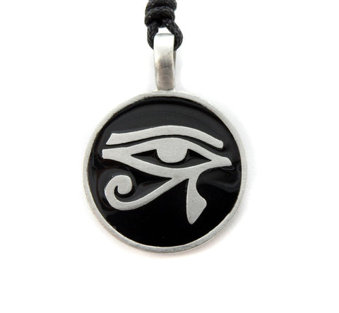 Egyptian Eye of Horus Amulet Pewter Pendant