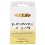Elements Frankincense and Myrrh Incense Cones with Holder from Mystical and Magical Halifax