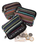 Namaste Fair Trade Annapurna Nepali Stripe Double Zip Purse  P502