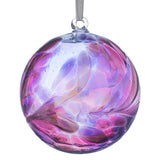 Sienna Glass Hanging Birthstone Ball February Amethyst 10cm