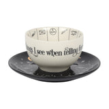 Fortune Telling Ceramic Tea Cup and Saucer at Mystical and Magical Halifax UK
