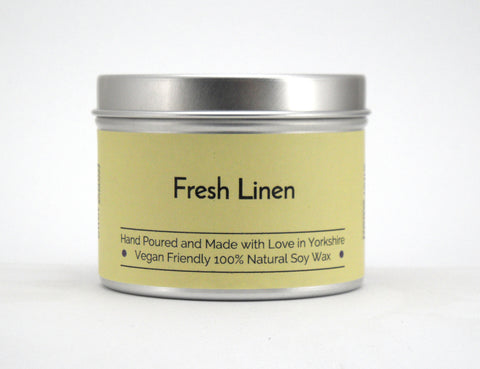 Fresh Linen Soy Wax Tin Candle