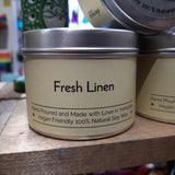 Fresh Linen Soy Wax Tin Candle