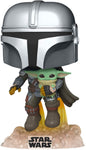 Funko Pop Vinyl Star Wars Mandalorian The Child Flying Backpack 402 at mystical and Magical