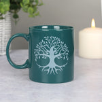 Tree of Life Green Ceramic Mug