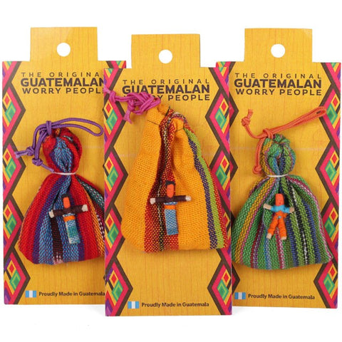 Hand Made in Guatemala Worry Dolls in a Bag