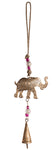 Hanging Elephant Windchime with Bell and Glass beads at Mystical and Magical