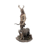 Herne and Animals Folklore Bronzed Figurine at Mystical and Magical