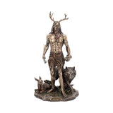 Herne and Animals Folklore Bronzed Figurine at Mystical and Magical