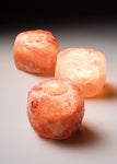 himalayan salt tealight holder in different natural colours