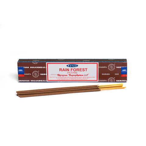 Satya Rain Forest Incense Sticks 15g from Mystical and Magical Halifax