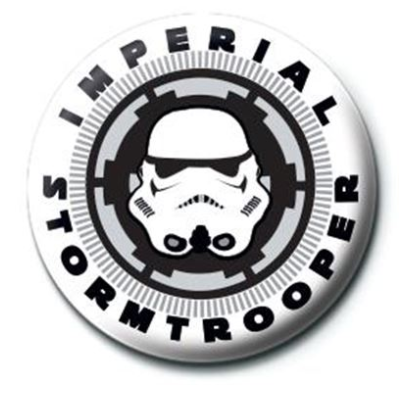 Imperial Stormtrooper Button Badge at Mystical and Magical Halifax UK
