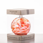 Glass Hanging Birthstone Ball January Garnet 10cm