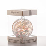 Sienna Glass Birthstone Ball June Pearl with Hanging Ribbon Boxed