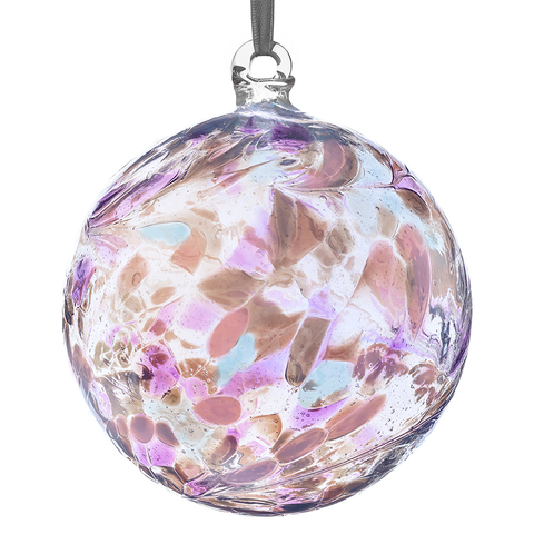 Sienna Glass Birthstone Ball June Pearl with Hanging Ribbon