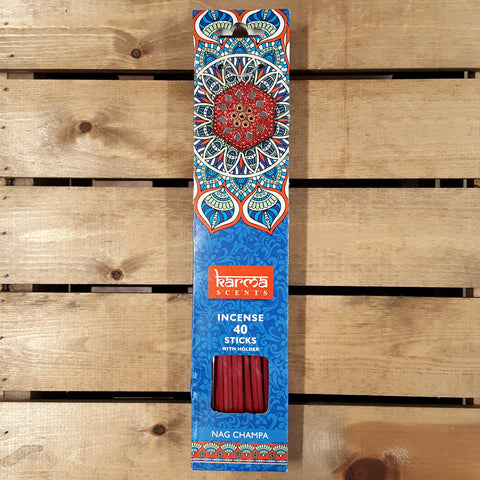 Karma Mandala Scents 40 Nag Champa Incense Sticks and Holder from Mystical and Magical Halifax