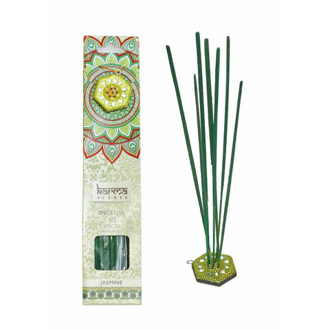 Karma Mandala Scents 40 incense sticks holder Jasmine