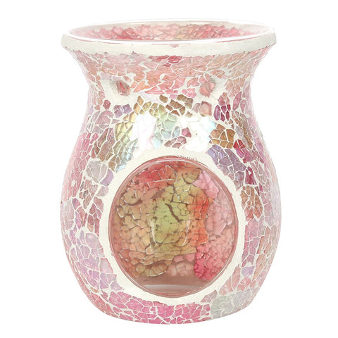 Large Pink Crackle Oil Burner Wax Melter at Mystical and Magical Halifax