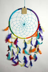 Dreamcatcher Large Circle Rainbow  with Feathers