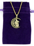 Lisa Parker Bronze Gazing Hare Moon Celtic Pentacle Pendant