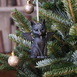 on Christmas Tree Malpuss Black Bat Cat Hanging Decorative Ornament at Mystical and Magical