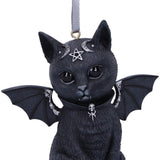 close up Malpuss Black Bat Cat Hanging Decorative Ornament at Mystical and Magical