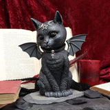 Malpuss Winged Occult Large Cat Figurine 24cm