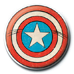 Marvel Comics Captain America Shield Button Pin Badge