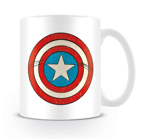 Marvel Comics Captain America Shield Mug in White from Mystical and Magical Halifax
