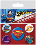 Superman Button Pin Badge Pack at Mystical and Magical Halifax UK